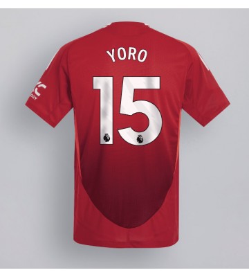 Manchester United Leny Yoro #15 Primera Equipación 2024-25 Manga Corta